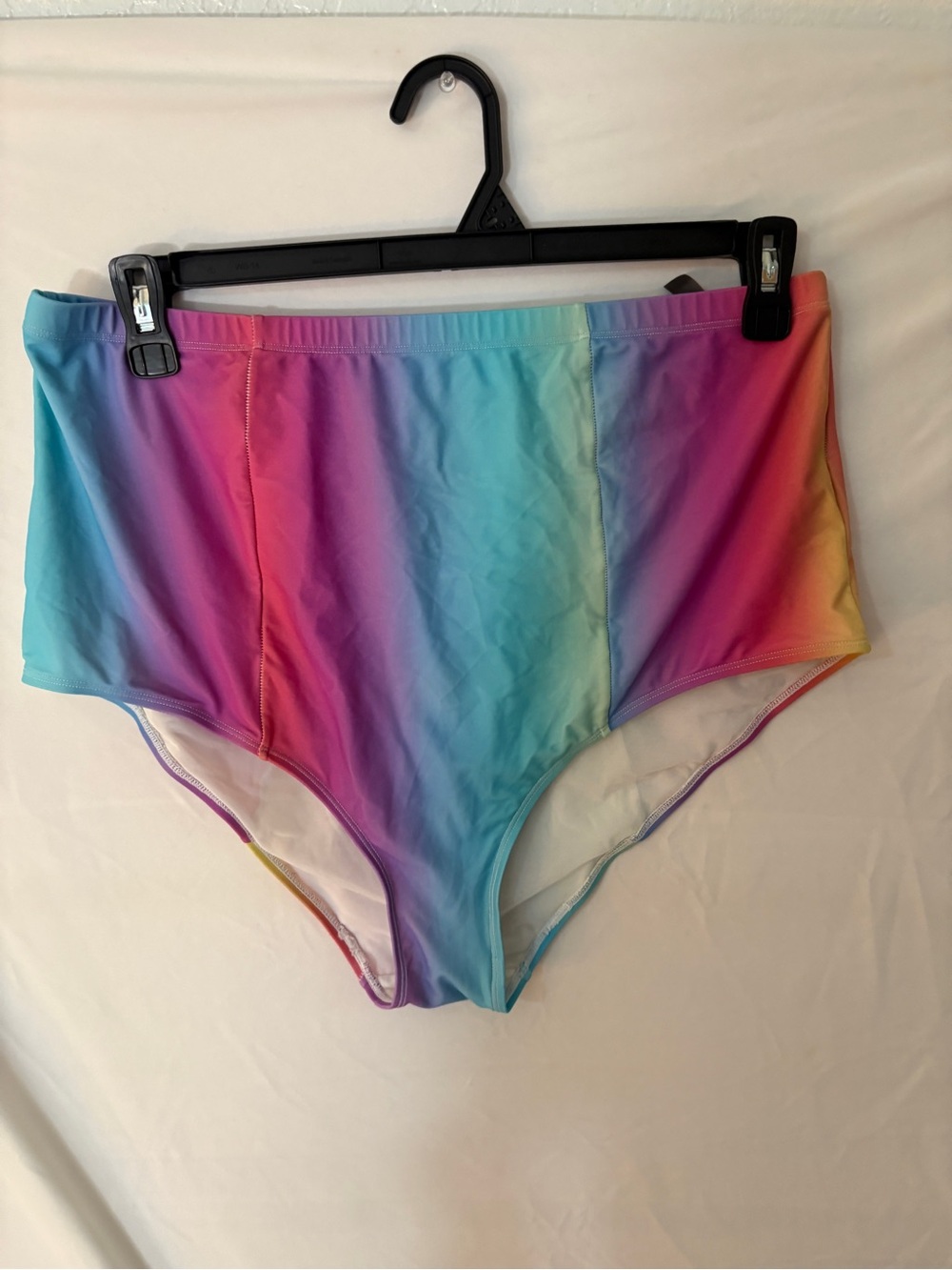High-Waist Multicolor Ombre Swim Bottoms